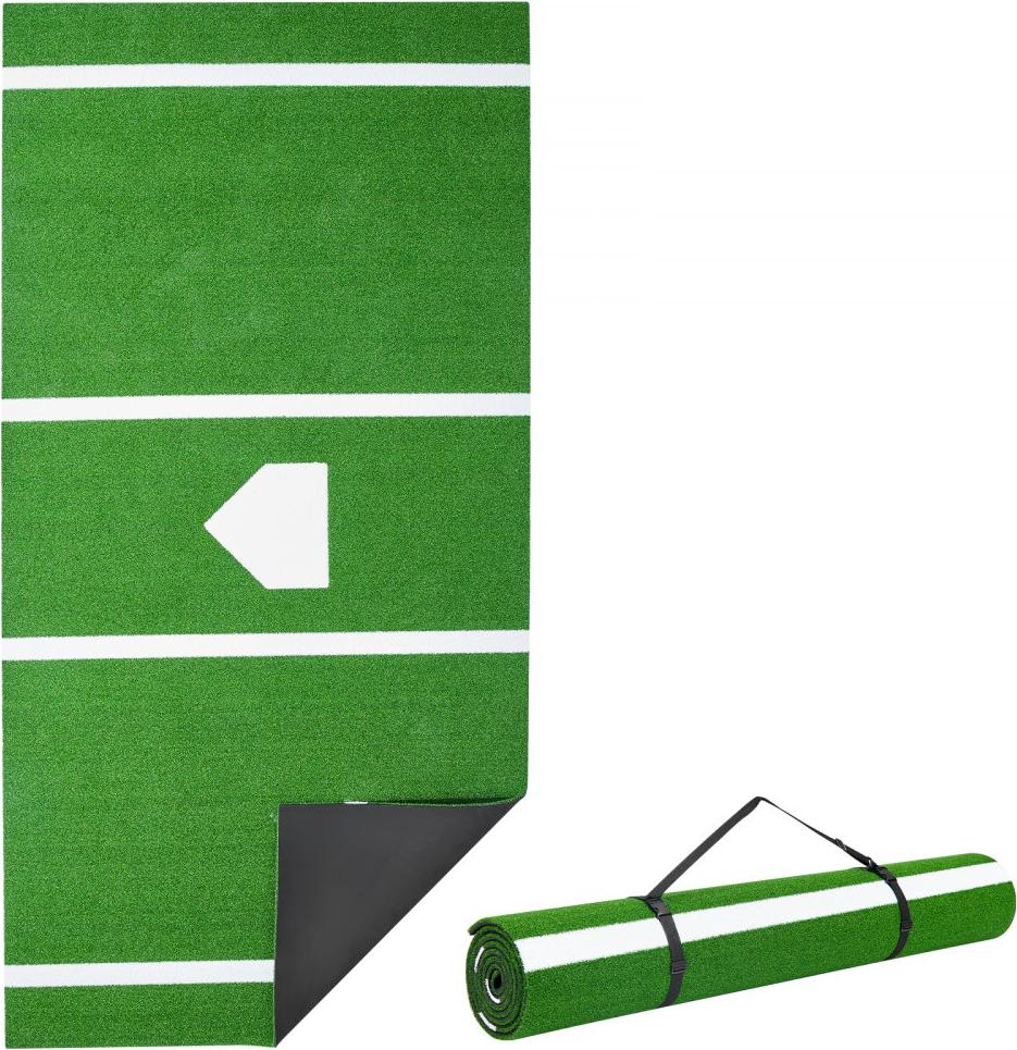 Baseball-Trainingsmatte, Schlagmatte - 366 x 183 cm - PP-Kunstrasen, EVA-Boden - Grün