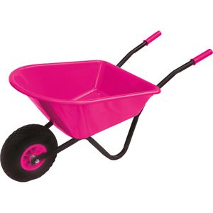 pro-bau-tec Kinderwerkzeug 10202, Schubkarre, pink, Tragkraft 10 kg