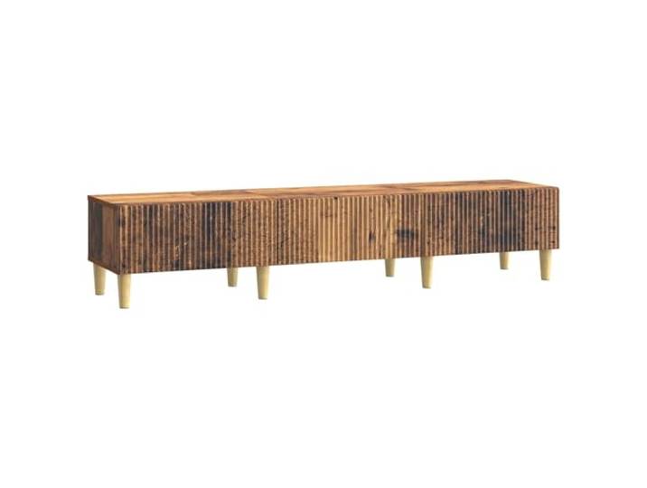 KUPTYERFG TV Board Altholz-Optik 147x34,5x30 cm Lowboard Holzwerkstoff Modernes Lowboard fürs Wohnzimmer mit 3 Schubladen und integrierter Kabelführung für saubere Ordnung bei Mediengeräten.