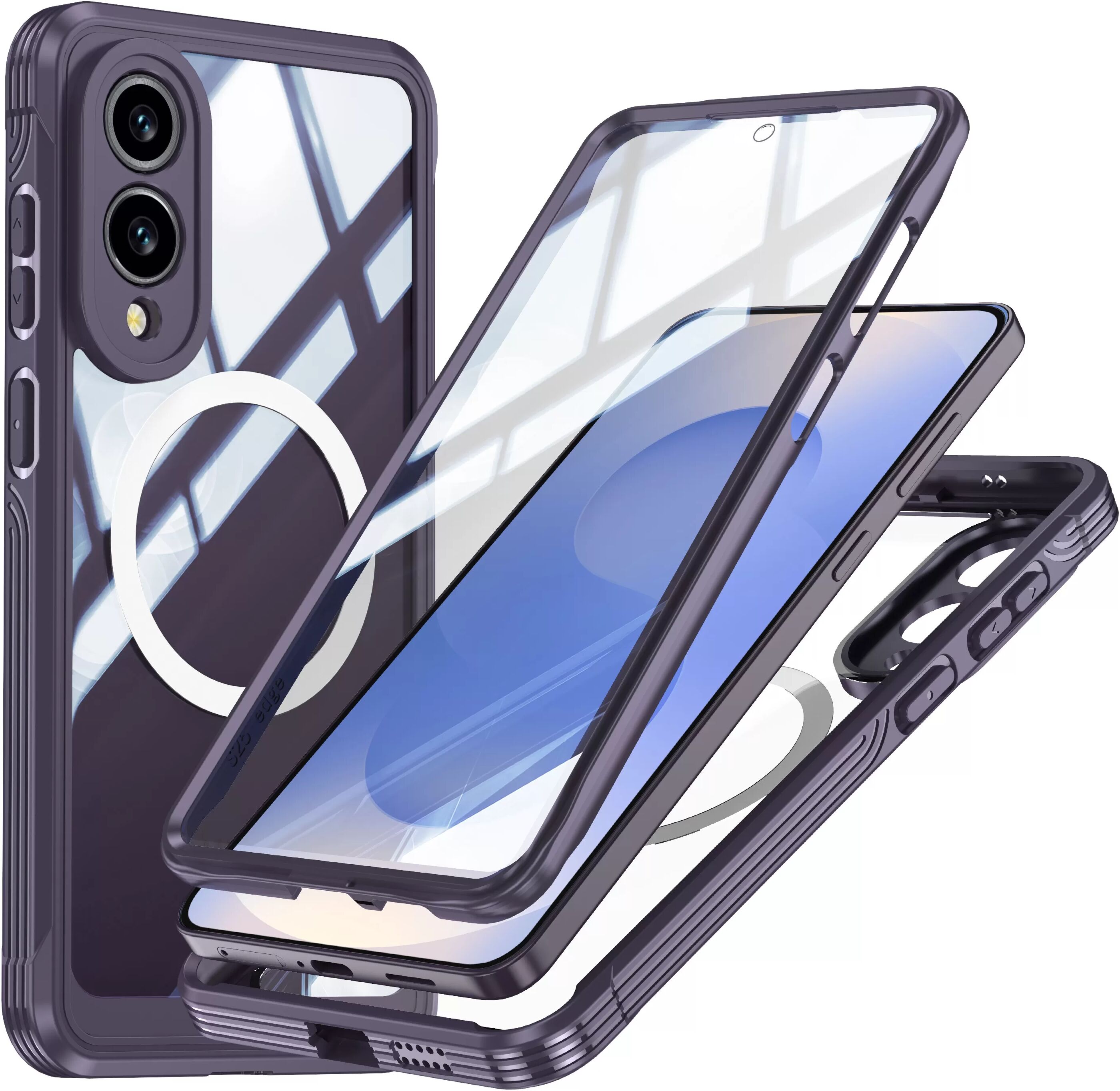 INF Coque antichoc pour Samsung Galaxy S25 Edge Violet foncé