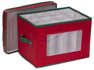 Household Essentials Holiday Champagne Flute Storage Box