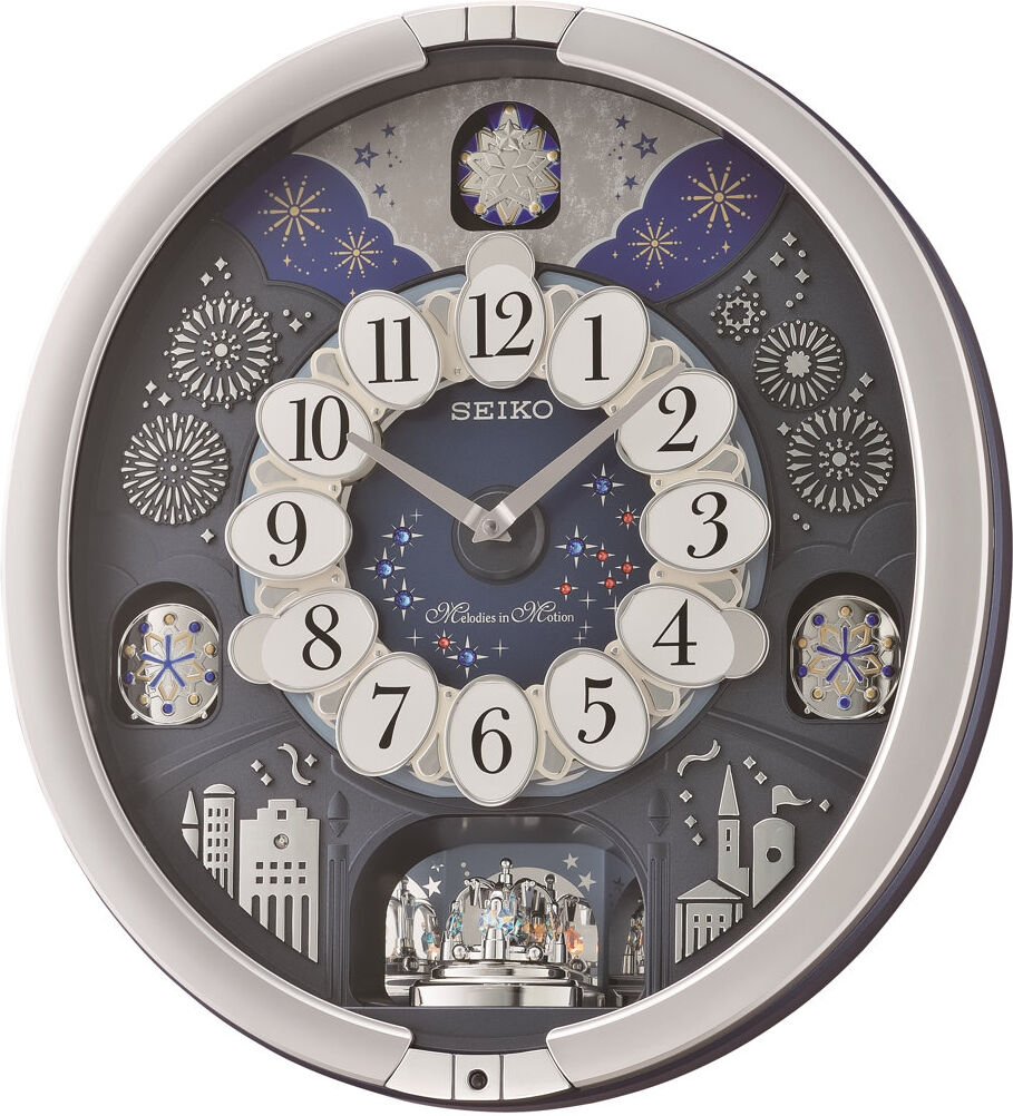 Seiko Wall Clock Silver;Yes 10.5cm W X 44.3cm H X 9.7cm D