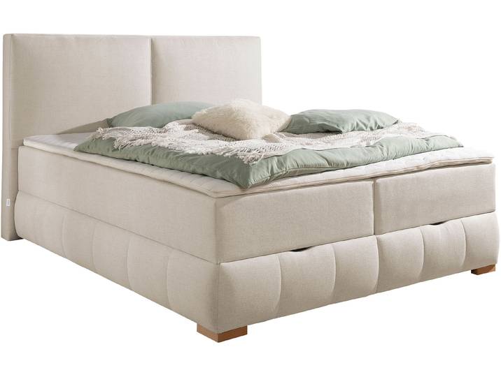Boxbett, Beige, 190x213 cm, Holzwerkstoff, Bettkasten & Topper, Klassisch, Otto