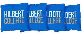 Skip's Garage Hilbert Hawks Blue Cornhole Bags