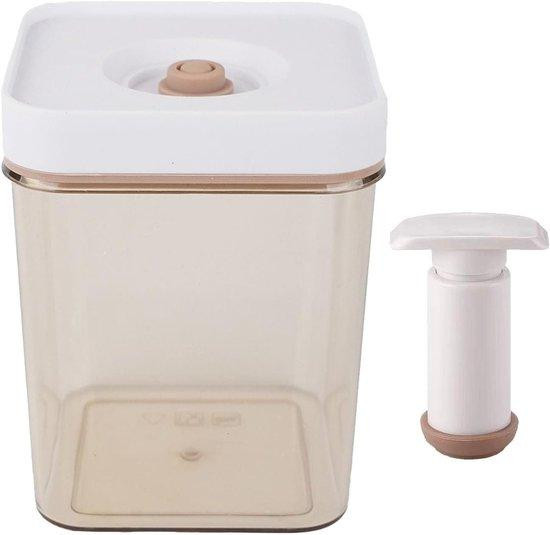 Vacuüm Voedselcontainer voor Koelkast Opslag met Afvoerplaat - Transparant - 450ml/750ml/1300ml