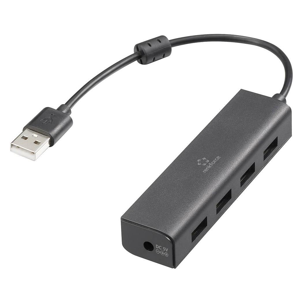 Renkforce RF-USBH-110 4 Port USB 2.0-Hub Schwarz (4 Ports) (RF-6382720)