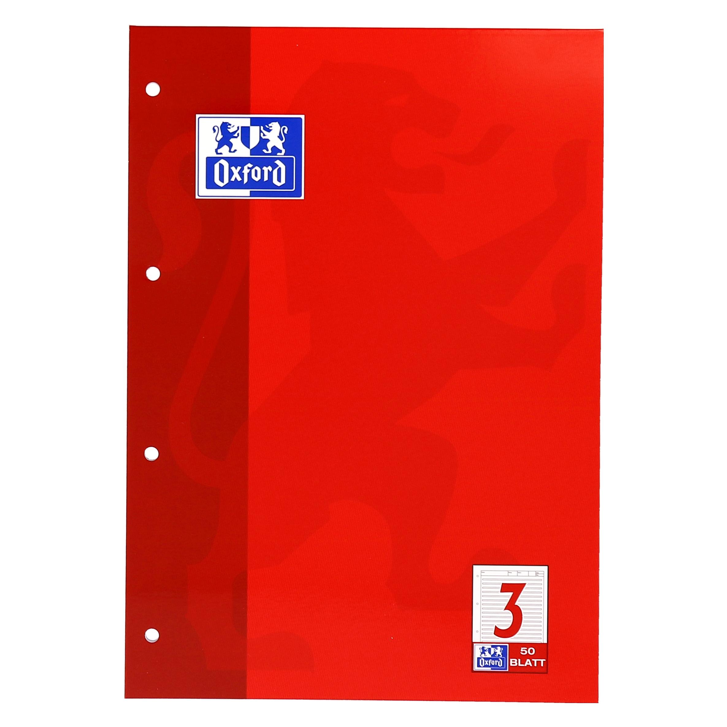 Oxford Arbeitsblätterblock, A4, Lineatur 3 (A4, Harter Einband) (100050342)