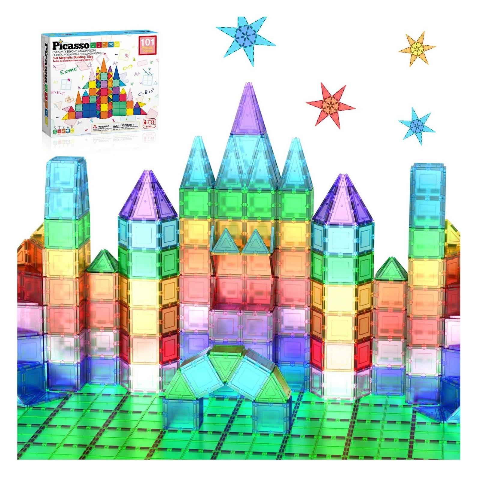 Tactic Picasso Tiles - 3-D Magnetic Building Set (PT101)