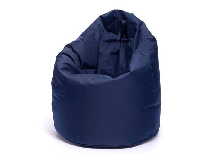 Sako Pouf Poire Extérieur Pouf Chambre Enfant Tissu Imperméable Fauteuil XL 85x135cm Bleu Ecopuf