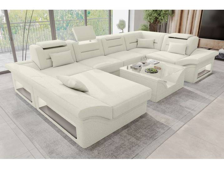 Wohnlandschaft Enzo U Form Stoffsofa