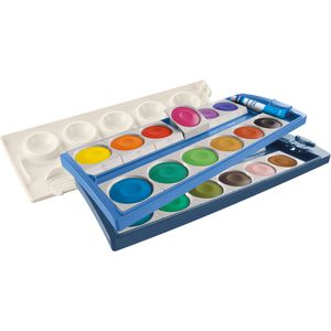 Pelikan Farbkasten 701303, K24 eco, Deckfarbkasten, mit 1 Deckweiß und 24 Farben