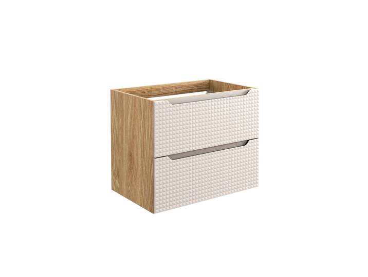 Meuble sous-vasque 70cm Mallory Beige et bois