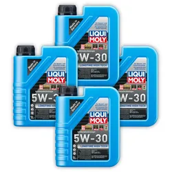 4x Motoröl LIQUI MOLY 1136 Longtime High Tech 5W-30 Motorenöl Öl Synthetisch 1L