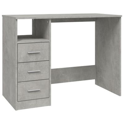 Helloshop26 - Schreibtisch Arbeitsplatz Computertisch Arbeitsmöbel mit Schubladen 102 x 50 x 76 cm Holzwerkstoff grau 02_0023470