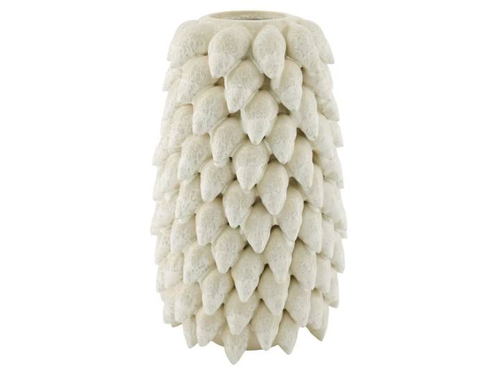 Vase Muscheln Keramik Weiss H: 32 cm Decofinder