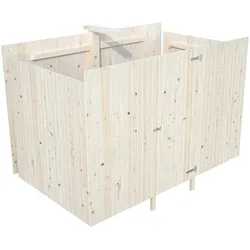 Palmako Karl 23,1 m2 - Anbauschuppen 6,2 m2 naturbelassen