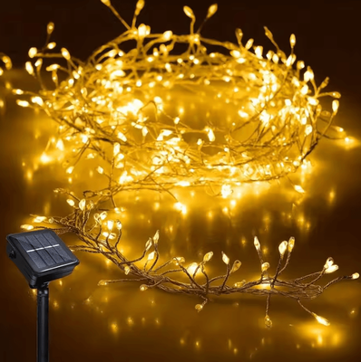 Inspire Curations Solar Firecracker Fairy String Lights With 8 Lighting Modes warm Light 3m 100leds