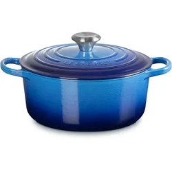 Le Creuset Runder Bräter Signature Ø 24cm - blau