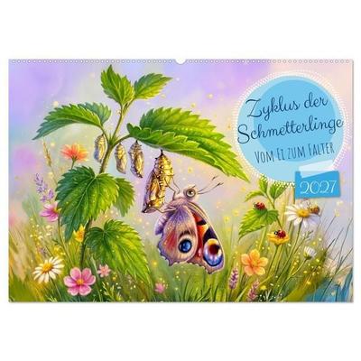 Zyklus der Schmetterlinge - Vom Ei zum Falter (Wandkalender 2027 DIN A2 quer), CALVENDO Monatskalender