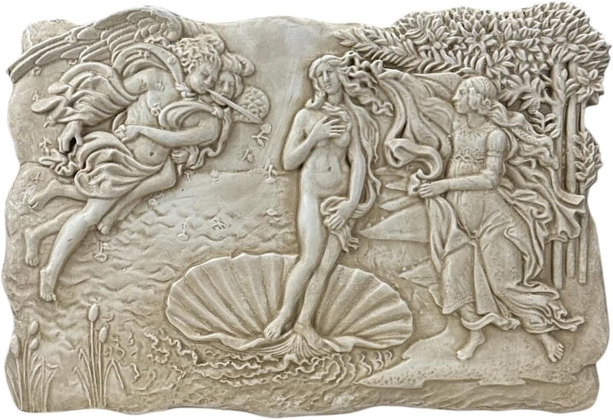 Venus Relief Muurplaat Griekse sculptuur Beige 39 x 25,5 cm