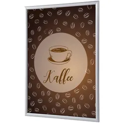 SHOWDOWN Displays Showdown Klapprahmen - DIN A1 - Komplett-Set - Kaffee Deutsch - Braun/Silber