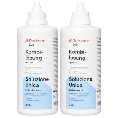 Redcare Kombilösung Hyaluron Doppelpack 2x360 ml Aufbewahrungslösung