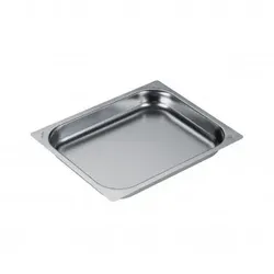 Edelstahlblech Gn 1/2 H 40 mm Flache Kante cm 32,5 x 26,5 Gr 580