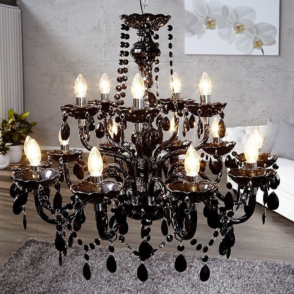 Mercer41 15-light chandelier Black 80cm H X 80cm W X 80cm D