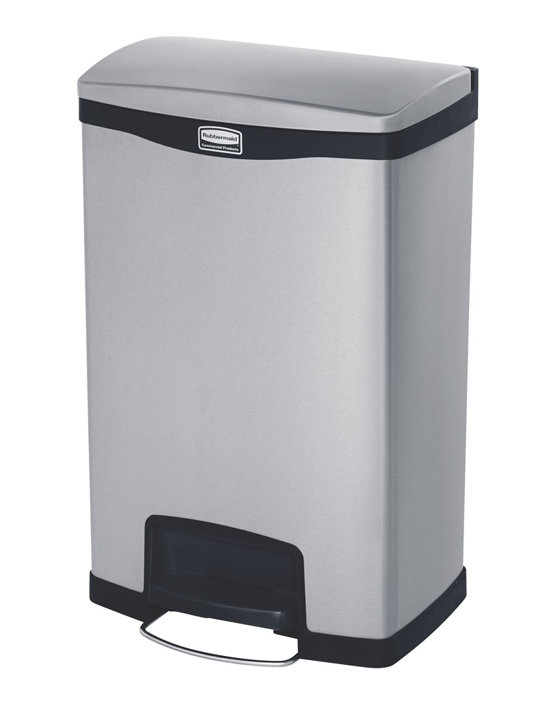 Rubbermaid 1901992, 49 l, Rechteckig, Metall, Kunststoff, Schwarz, Grau, Terrasse, Kunststoff