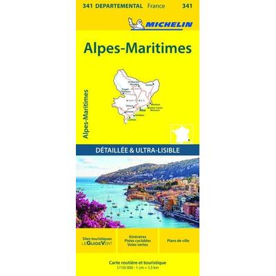 Alpes-Maritimes - Michelin Local Map 341, Karte von Michelin, Michelin, 978-2-06-720243-6