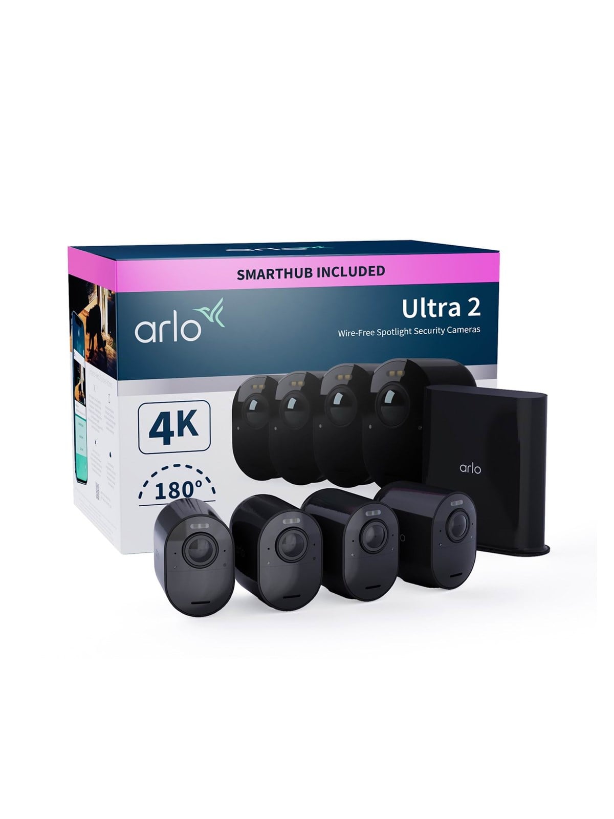 Arlo Ultra 2 4K UHD Wire-Free Security Camera System - 4 Camera