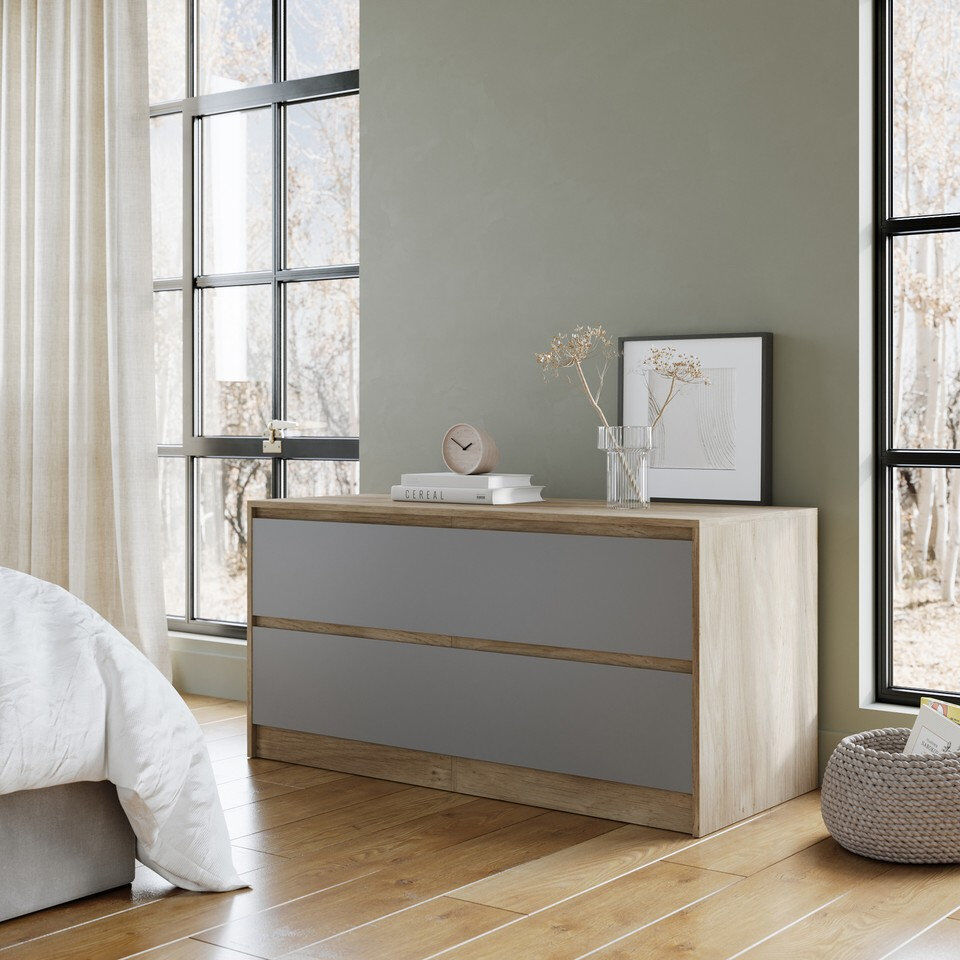 17 Stories Rectangle Accent Chest Oak 60cm H X 120cm W X 51.5cm D