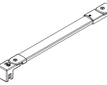 HSK Duschkabinenbau KG HSK Ersatzteile Stabilisationsbügel komplett für Exklusiv 2.0, Schwarz-matt, E100330-5-68 E100330-5-68