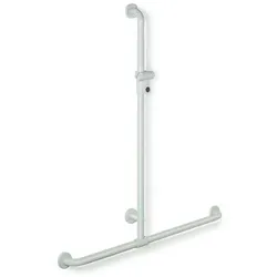 Hewi 801 Duschhandlauf 801.35D42098 signalweiß, 762 x 1100 mm, mit Brausehalterstange, antimikrobiell