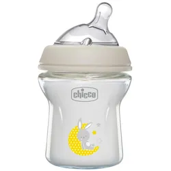 Chicco Natural Feeling Glas-Babyflasche, 150 ml, normaler Fluss