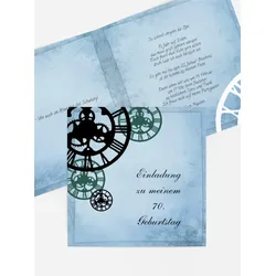 Einladung zum Geburtstag selbst gestalten mit Spruch und Fotos im Onlinedesigner bei Meine-Kartenmanufaktur.de