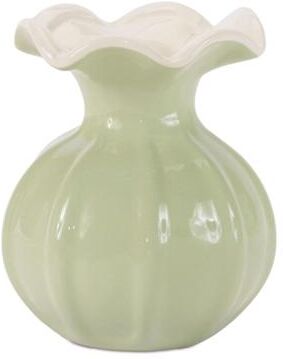 Melrose International Scalloped Mini Vase (Set of 2)