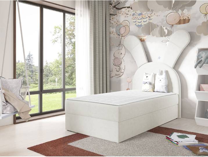 MIRJAN24 Boxspringbett Bunny Light (mit Bettkasten), Seitenwahl, Kopfteil Gepolstert