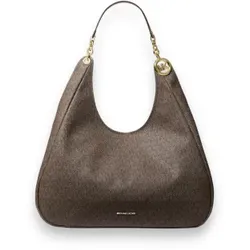 Michael Kors für Damen. 30F6GEJE7B Große Ellie Schultertasche mit Logo, braun (OSFA), Lässig, Segeltuch