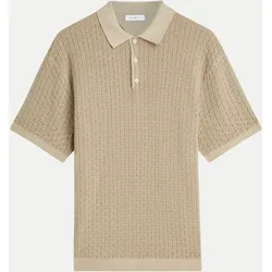 Poloshirt mit Struktur Beige L