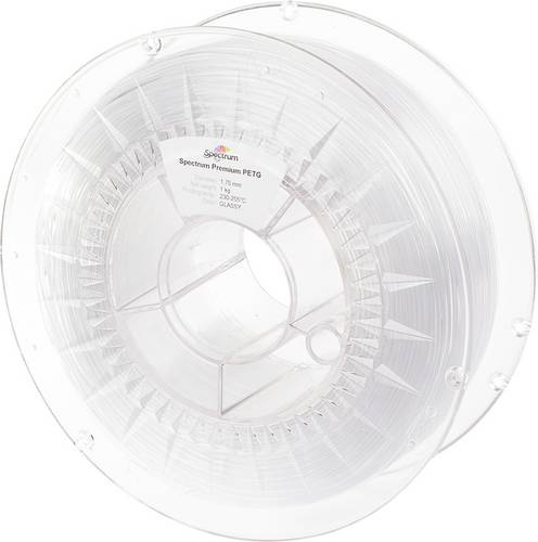 Spectrum Filaments 80434 PET-G Premium Filament PETG chemisch beständig 1.75mm 2000g Glas, Transparent 1St.