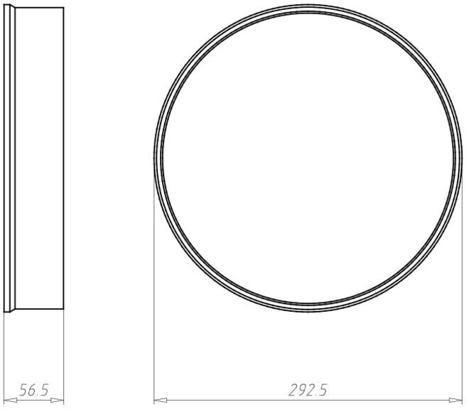 KAISER Bague de rallonge 1283-50 Hauteur d'installation 50 mm (1283-50)