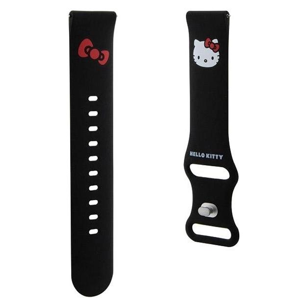 Hello Kitty Pasek Uniwersalny HKUWMSCHBLK Silicone Kitty Head czarny/black 20mm (20 mm, Edelstahl, Plastic, Silikon) (1696244904)