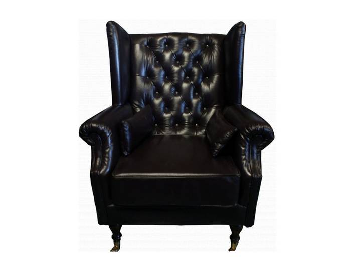 JVmoebel Ohrensessel Chesterfield Relaxsessel aus Leder in Braun (Chesterfield Sessel Ohrensessel), Made in Europa
