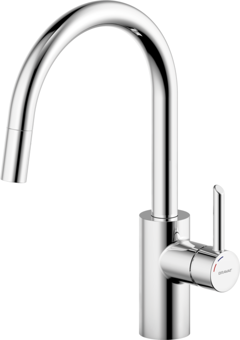 Bravat Berlin Küchenarmaturen 3554242 mit Auszugsbrause, chrom
