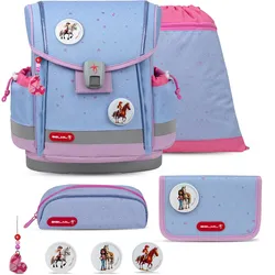 Belmil Classy Plus Schulranzen Set 5-teilig mit Brustgurt - Lavender Koffer24