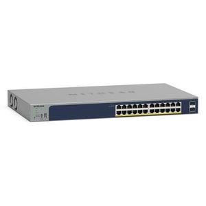 Netgear Switch Smart, GS724TPP-300EUS, managed, 24-Port, 1 Gbit/s, 24x PoE+, 2x SFP