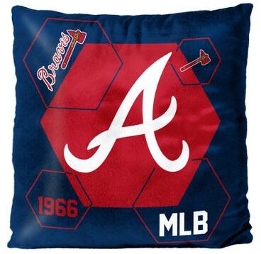 Braves Velvet Reverse Pillow by MLB in Multi