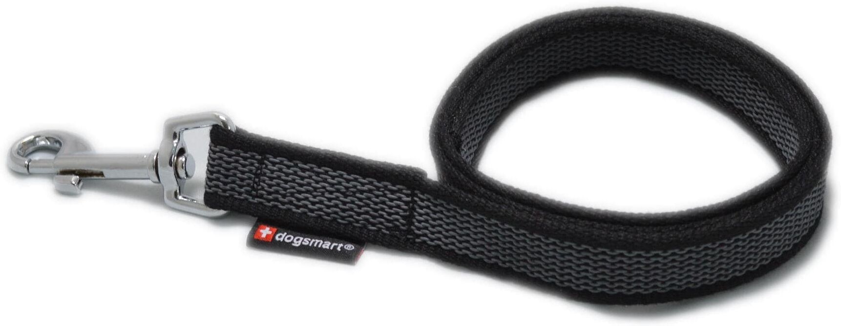 Schleppleine "dogsmart gummiert", schwarz, B:2cm, Polyester, Leinen, Schleppleine schwarz L/B: 2cm
