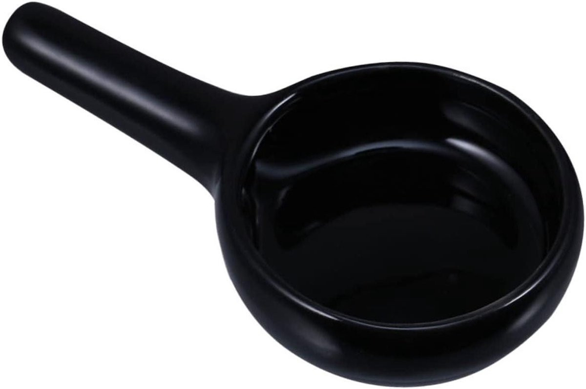 Zwarte keramische kaarsenhouder set met dienblad en lepel voor tealights